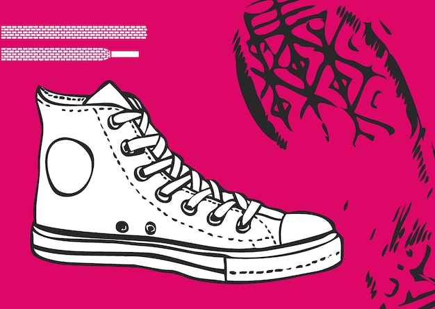 Vector converse, sneakers, schoenen