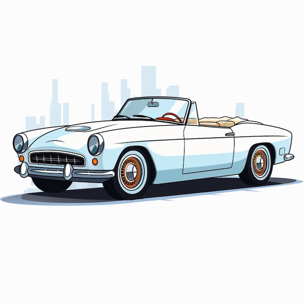 Vector convertible car cartoon vector