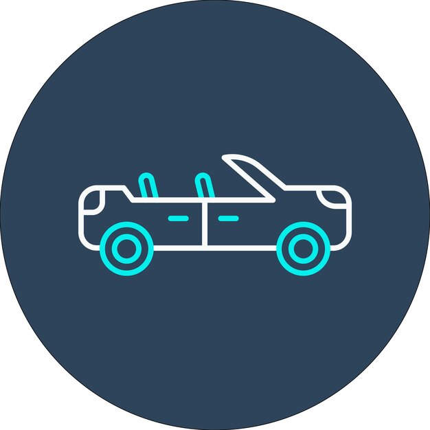 Vector convertible car vector icon can be used for transport iconset