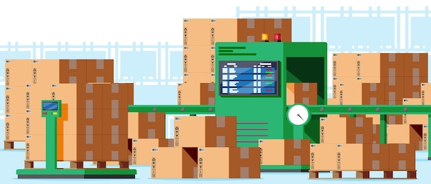 Conveyor belt machine concept interior