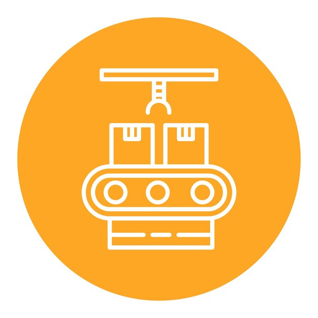 Conveyor Belt Vector Illustration Style