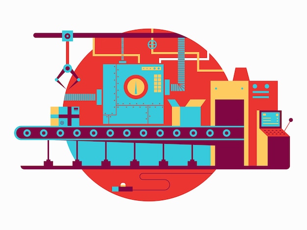 Vector conveyor design flat