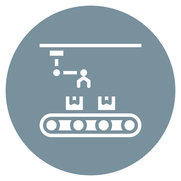 Conveyor Robot icoon vector afbeelding Kan worden gebruikt voor biometrie