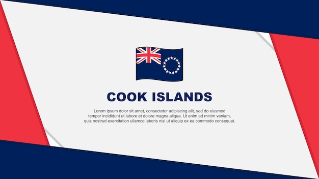 Cook Islands Flag Abstract Background Design Template Cook Islands Independence Day Banner Cartoon Vector Illustration Cook Islands Independence Day