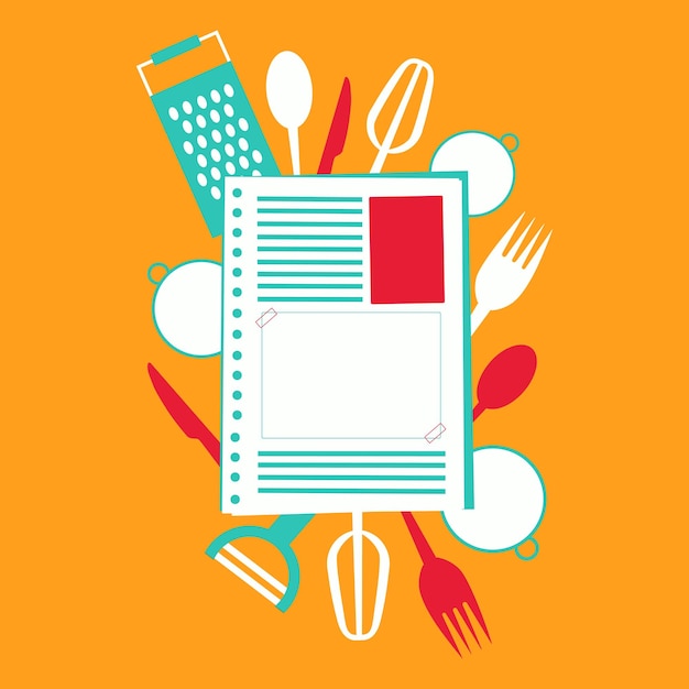 Vector cookbook recipe template