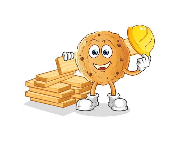 Cookie builder vector. cartoon character