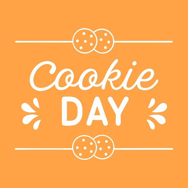 cookie day typography features playful rounded letters resembling cookie shapes often