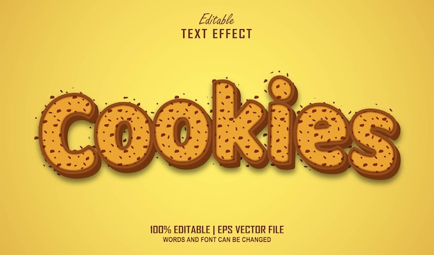 Stile effetto testo modificabile cookie