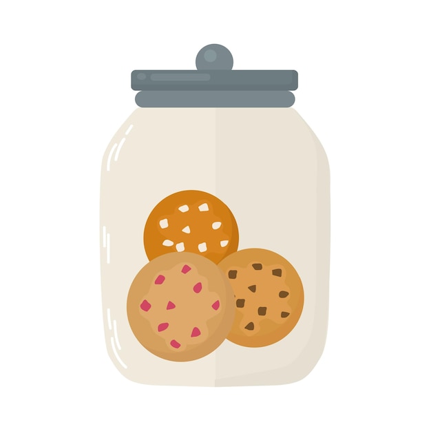 Vector cookie jar icoon clipart avatar logo geïsoleerde vector illustratie