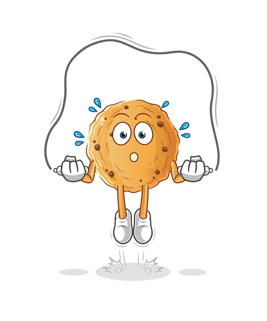 Cookie jump rope exercise. character vector