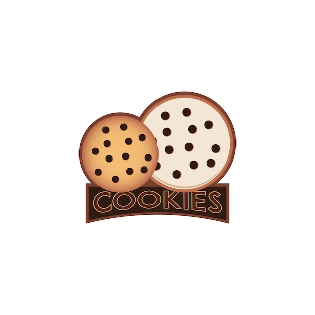 Cookie logo design Cookie vector Happy Cookies Logo Cookies vector design logo