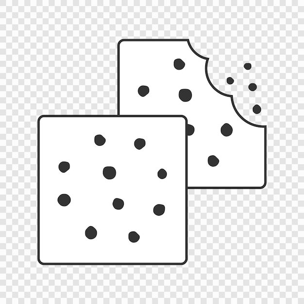 Vector cookie-pictogram op transparante achtergrond