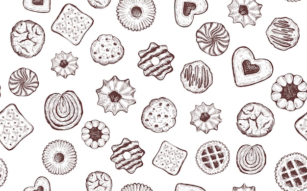 Cookie set hand drawn illustration