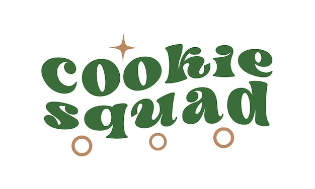 Cookie squad Girl scout cookies citeer retro typografie sublimatie SVG op witte achtergrond