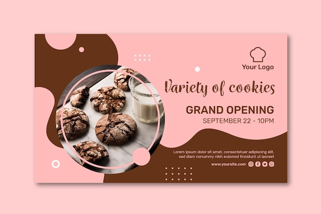 Modello di banner pubblicitario di cookie