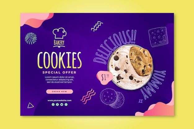 Vector cookies banner template