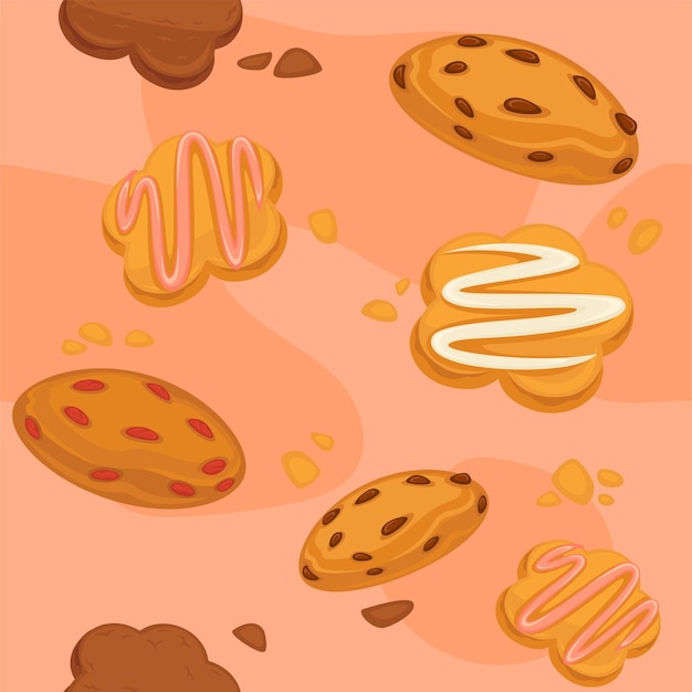 Cookies and biscuits pattern seamless prints