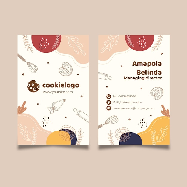 Cookies business card