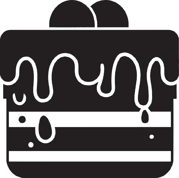 Cookies and cream ice cream scoop vector icon design