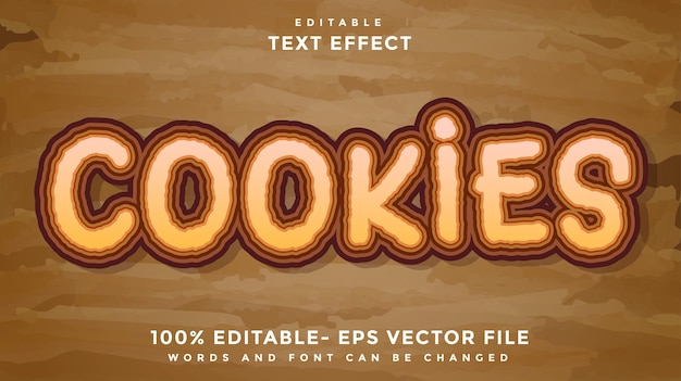 Cookies Editable Text Effect Design Template Effect Saved In Graphic Style