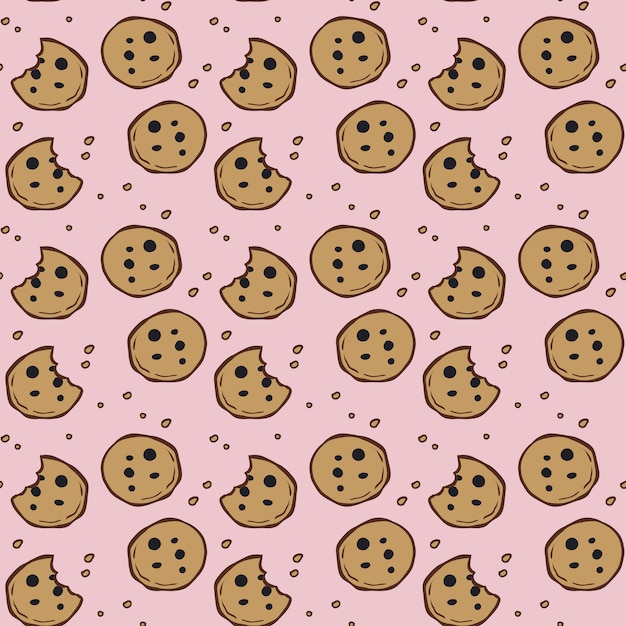 Vector cookies kruimelpatroon