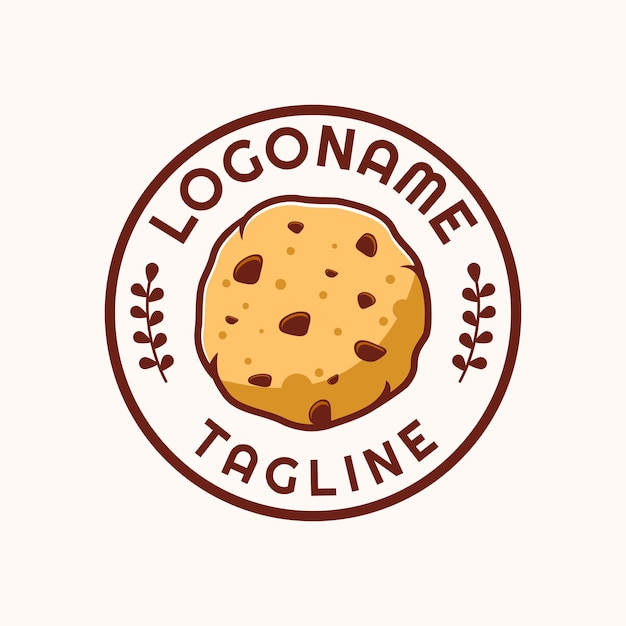 Vector cookies logo template suitable for restaurant bakery and cafe