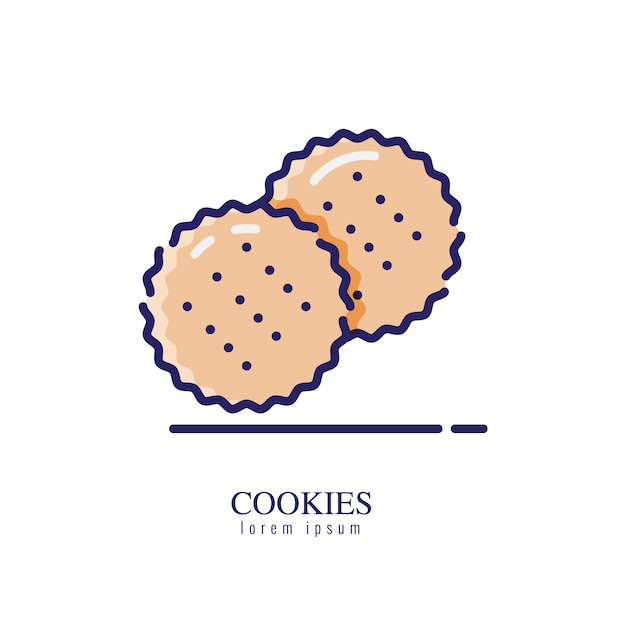 Cookies pictogram op een witte achtergrond