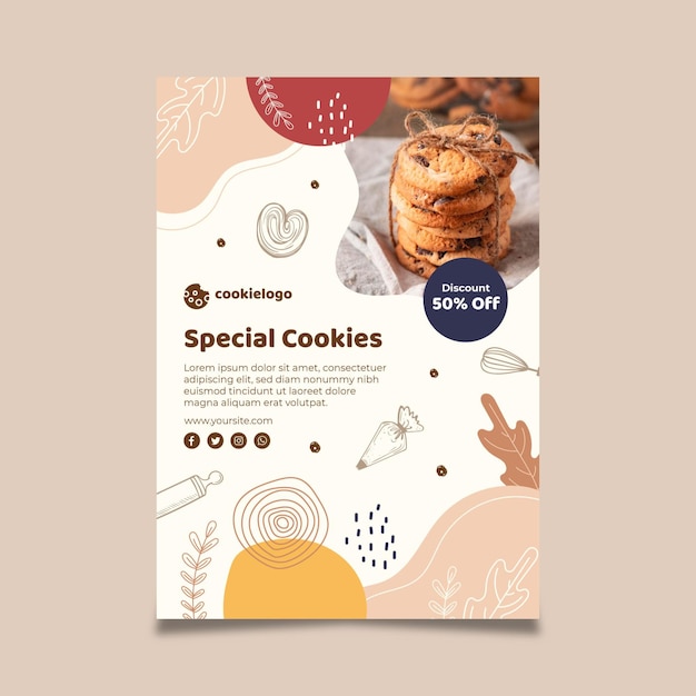 Cookies poster template