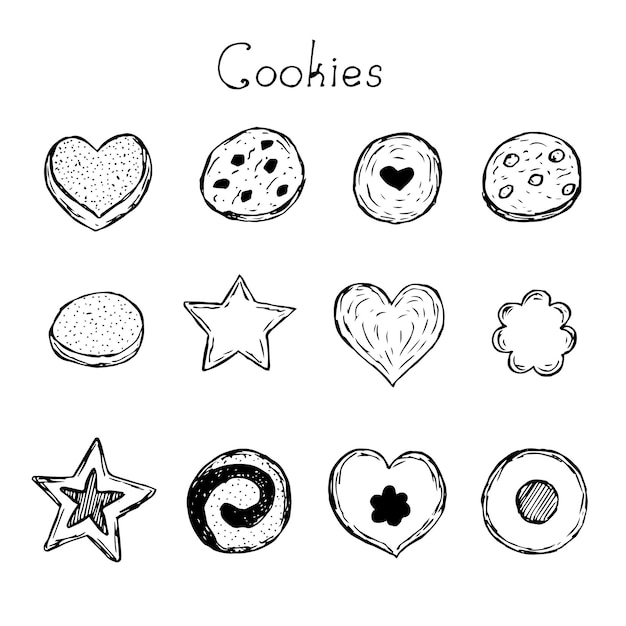 Cookies seamless pattern vector illustration hand drawing sketch