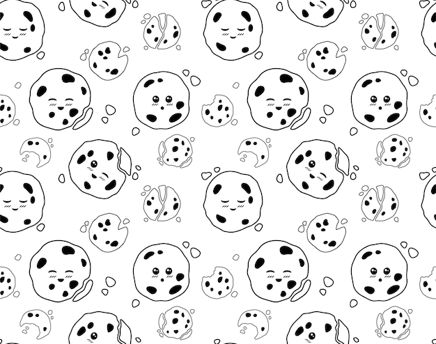 Cookies seamless pattern