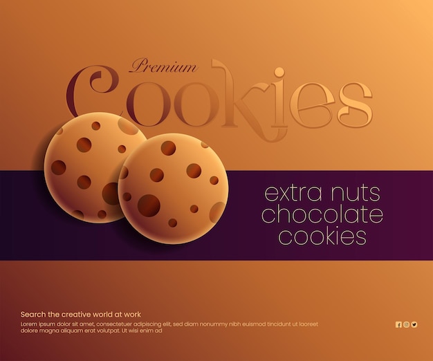 Cookies vector illustratie advertentie-indeling