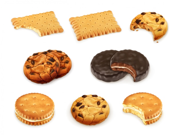 Cookies vector set