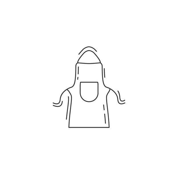 cooking apron line icon cooking apron thin line icon