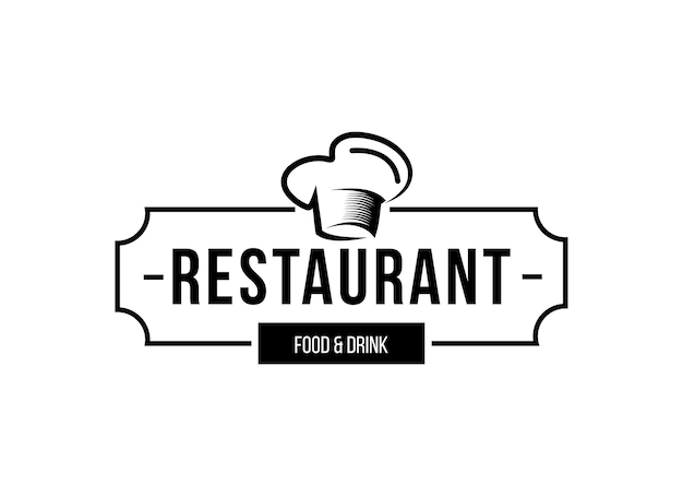 요리 요리사 및 현대 식당 로고 디자인