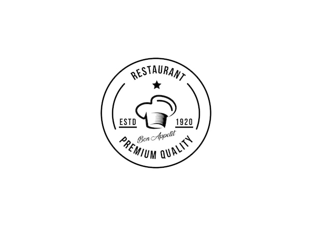 Chef di cucina e ristorante moderno da pranzo logo design