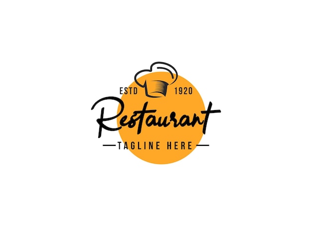 Cooking chef and modern dining restaurant logo design