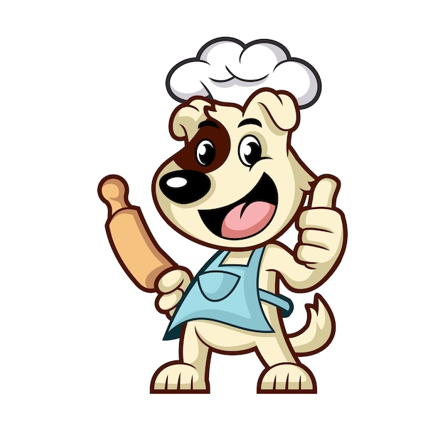 Cooking dog mascot design