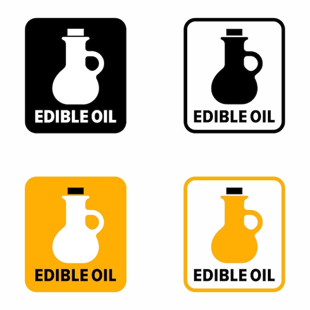 Cooking or edible oil food ingredient information sign