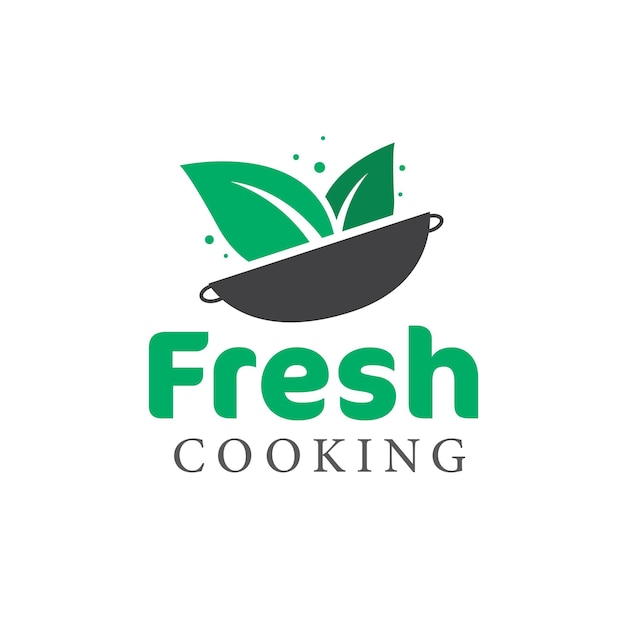 cooking fresh logo design concept