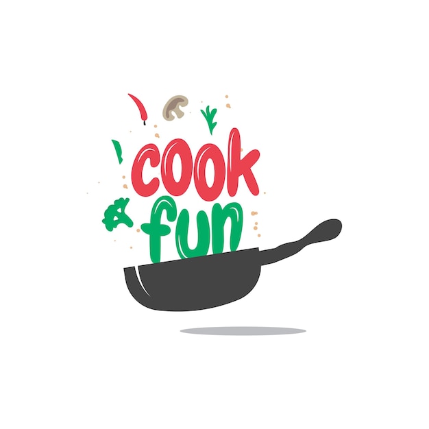 Vector cooking fun logo design concept