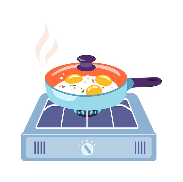 Vector cooking on gas cooktop