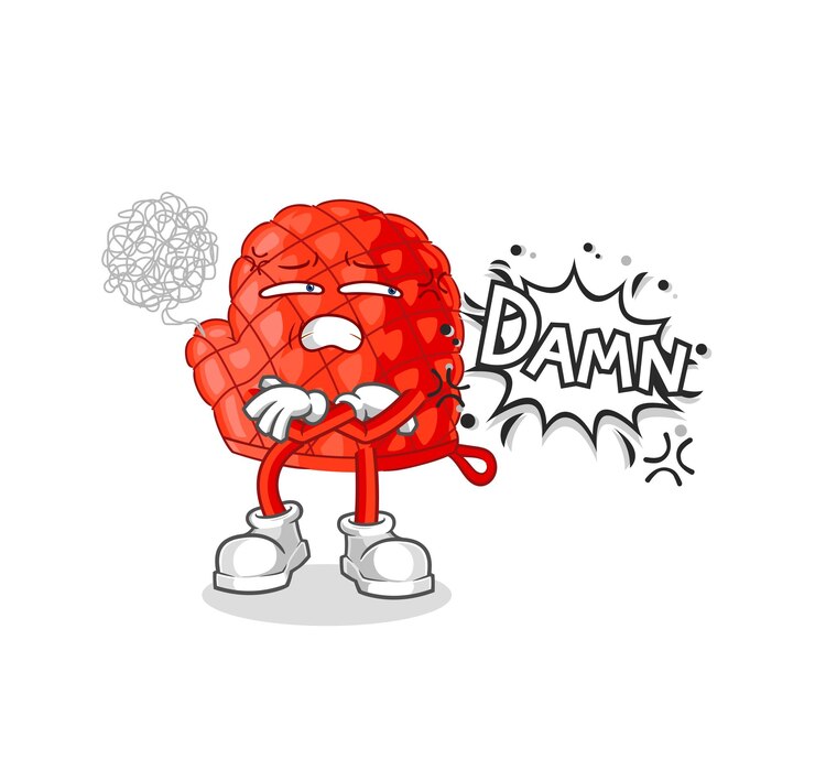 Vector cooking glove very pissed off illustration character vector