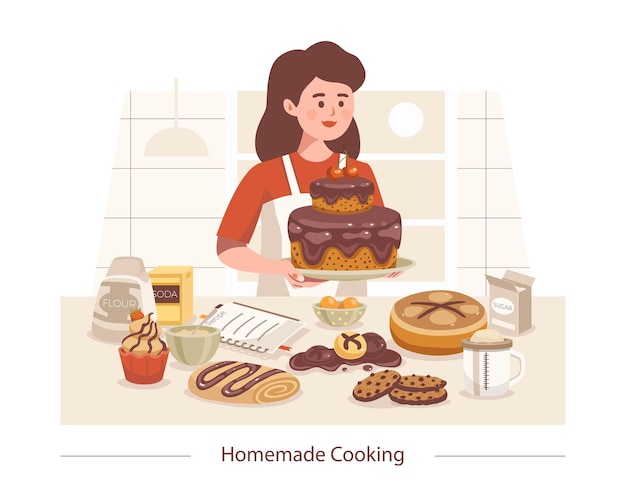 Vector cooking homemade composition