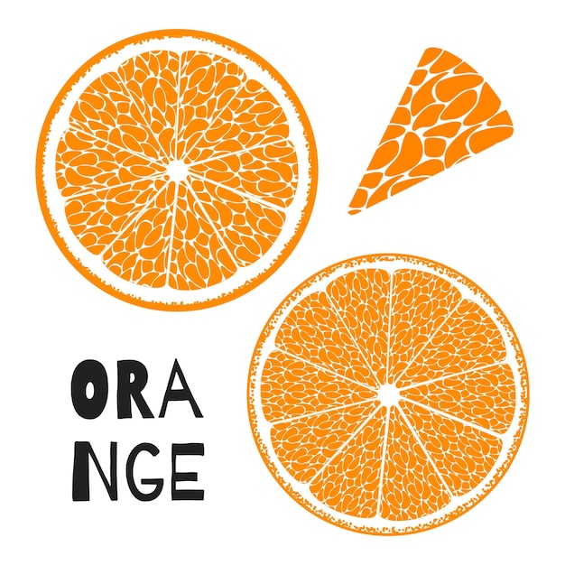 Cooking illustration with fresh orange fruit