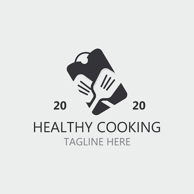 Vector cooking logo design icon or symbol inspration simple line for restaurant business