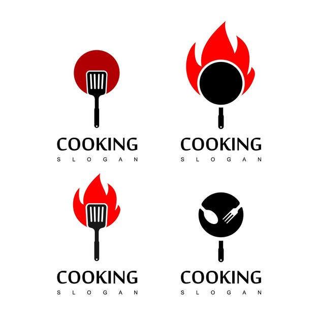 Cooking logo set