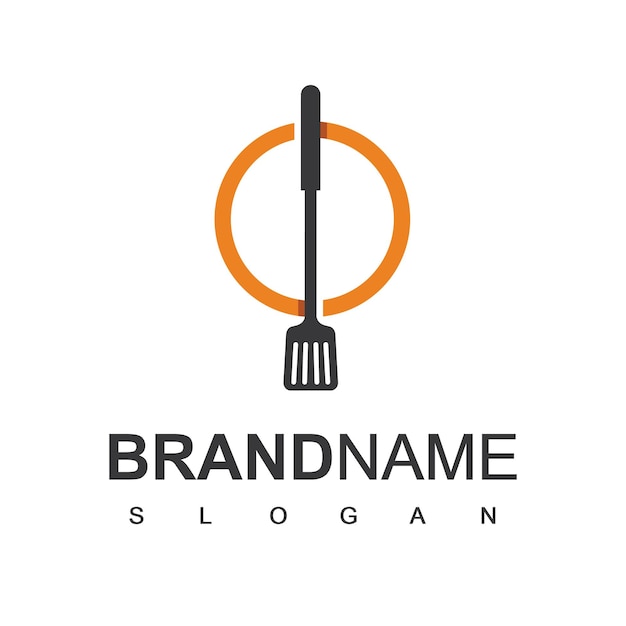 Vector cooking logo with spatula symbol