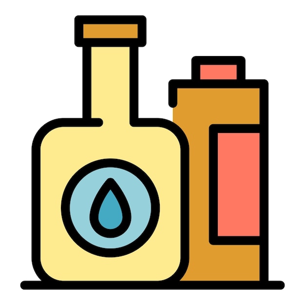 Vector cooking oil icon outline cooking oil vector icon color flat isolated