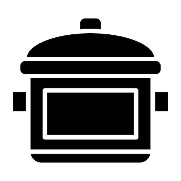 Cooking pot Vector Icon Design Illustration