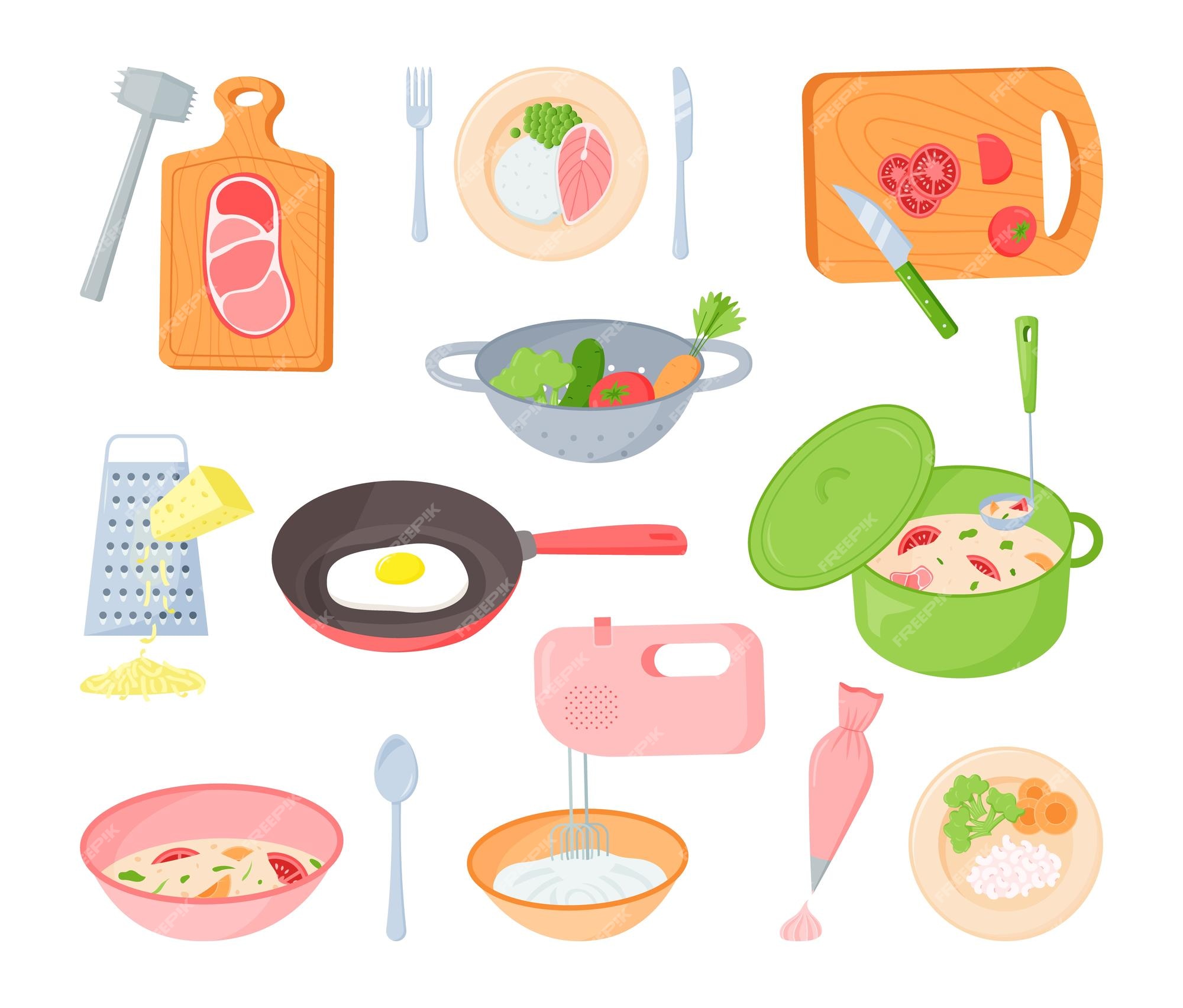 https://img.freepik.com/premium-vector/cooking-process-cartoon-kitchen-tools-devices-with-chopped-vegetables-meat-pots-pans-vector-set_440128-716.jpg?w=2000